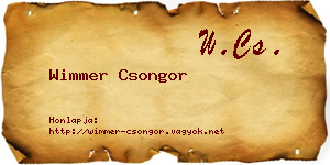 Wimmer Csongor névjegykártya